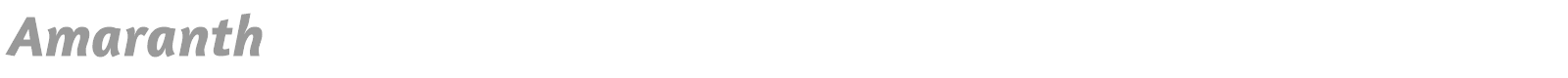 Amaranth font preview